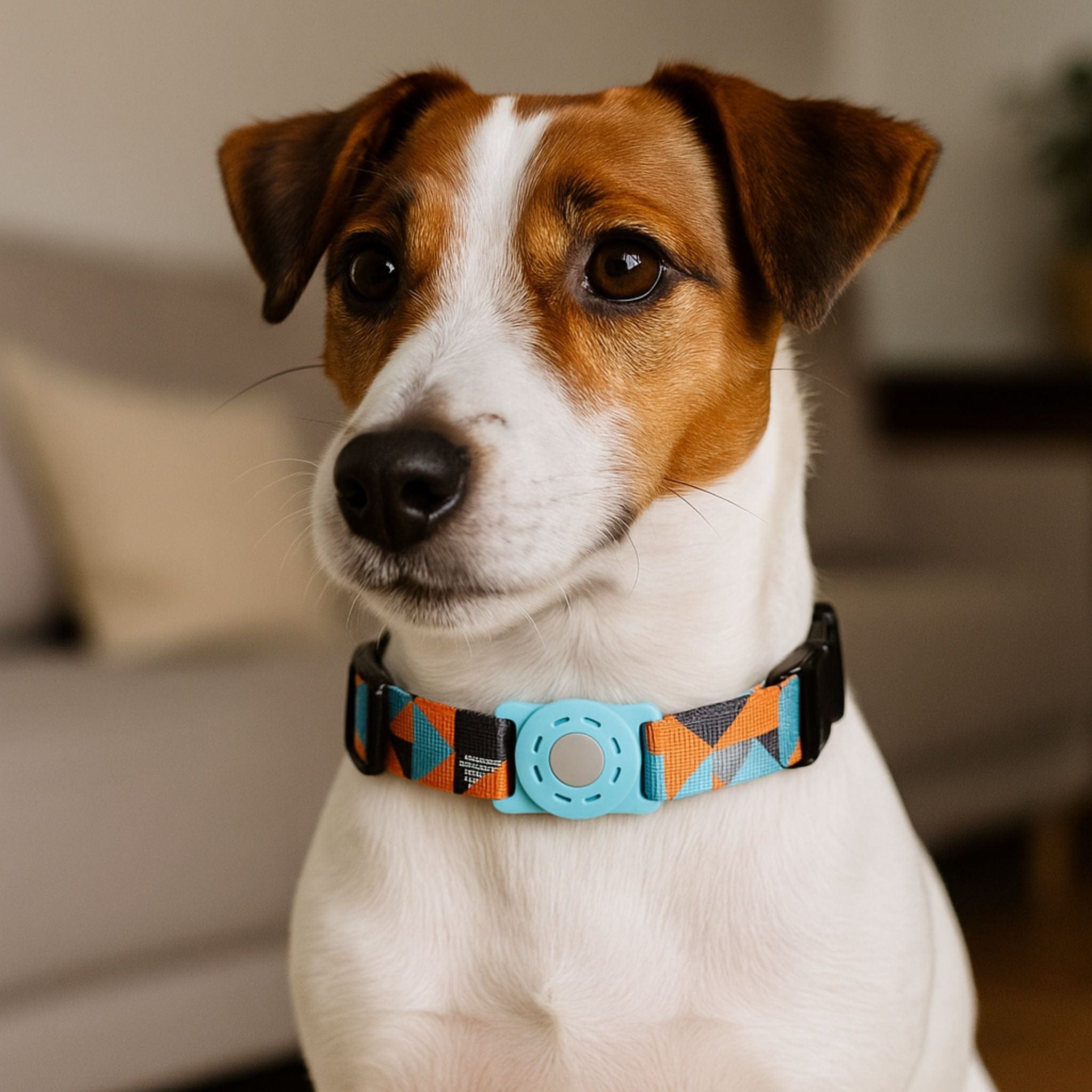 dog collar with airtag holder